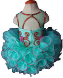 16 color - Jennifer Wu Toddler Glitz Mint Cupcake Pageant Dress - ToddlerPageantDress