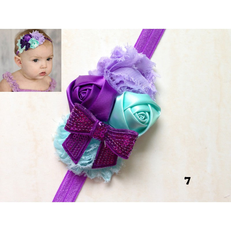 Girl Baby Kids Toddler Infant Flowr Girl  multicolor Headband Hair Accessories Band 003 - ToddlerPageantDress