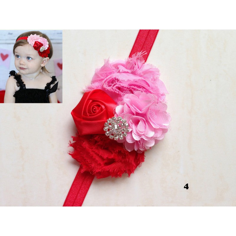 Girl/Baby/Kids/Toddler/Infant /Flower Multicolor Headband Hair Accessories Band 006 - ToddlerPageantDress