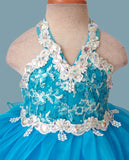 Glitz Beaded Bodice Toddler Baby Doll Pageant Dress 1~4T - ToddlerPageantDress