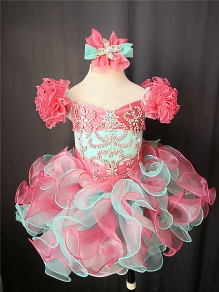 Newborn Pageant Dress/Glitz Pageant Dress/Toddler Easter Pageant Dress - ToddlerPageantDress