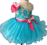 One Shoulder Little Girl/Baby Girl/Toddler Baby Doll Pageant Dress - ToddlerPageantDress