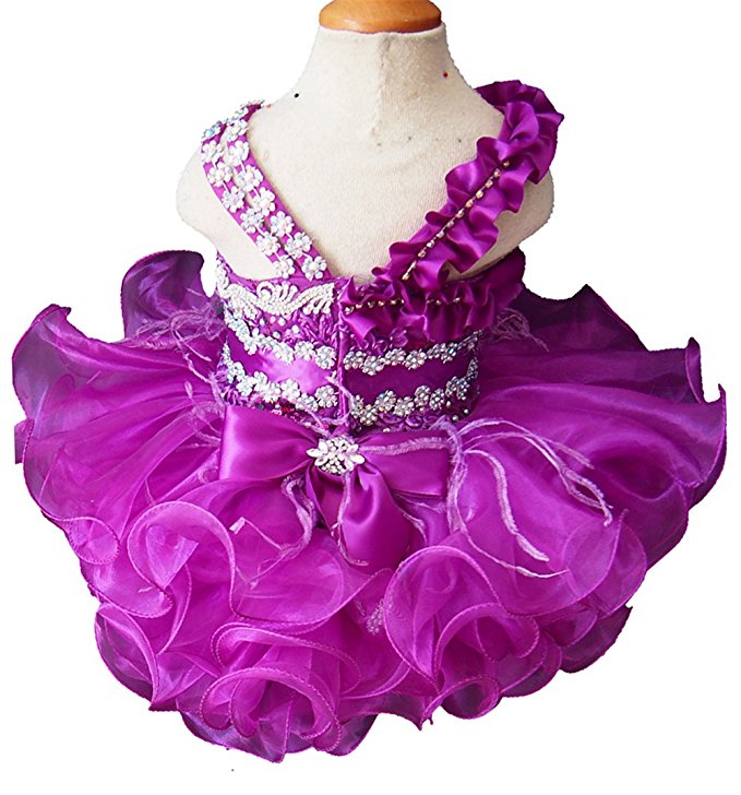 Stylish/Fashionable Baby Girl Purple Cupcake Pageant Dress - ToddlerPageantDress