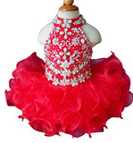 Little Princess Glitz Red Cupcake Pageant Dress For Little Girl - ToddlerPageantDress