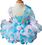 One Lace Sleeve Baby's Glitz Cupcake Pageant Dress For Birthday,Party - ToddlerPageantDress