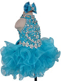 Little Princess/Baby/ Child Glitz Cupcake Pageant Dress with Hair Bow - ToddlerPageantDress