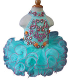 Jennifer Wu Halter Cupcake Pageant Dress With Hair bow - ToddlerPageantDress