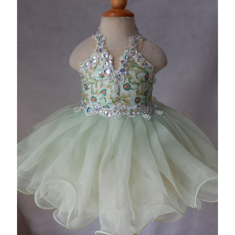 Custom Made kids/Girl's Baby Doll Pageant evening/prom Dress EB040E - ToddlerPageantDress