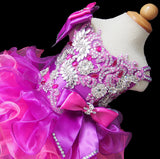 Jennifer Wu Beaded and Lace Bodice Kids' Cupcake Pageant Dress - ToddlerPageantDress