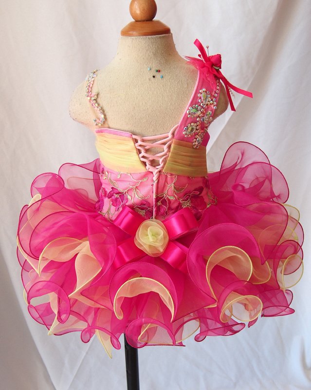 Custom Made Glitz Toddler Cupcake Pageant Dress - ToddlerPageantDress
