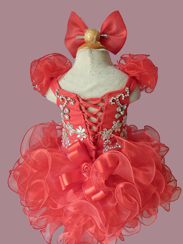 Custom Made Stunning Pageant Dress For Little girl Birthday,Party size 1 - 4T - ToddlerPageantDress