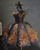 Glitz Beaded Bodice Little Girl/Toddler/Baby Girl/Baby Miss Pageant Dress - ToddlerPageantDress