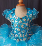 Glitz Beaded Sequins Bodice Baby Miss Pageant Dress - ToddlerPageantDress