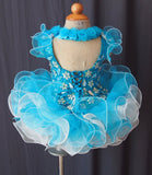 Glitz Beaded Sequins Bodice Baby Miss Pageant Dress - ToddlerPageantDress