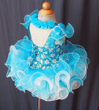 Glitz Beaded Sequins Bodice Baby Miss Pageant Dress - ToddlerPageantDress