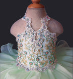 Halter Lace Beaded Newborn Cupcake Pageant Dress G040 - 8 - ToddlerPageantDress
