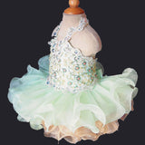 Halter Lace Beaded Newborn Cupcake Pageant Dress G040 - 8 - ToddlerPageantDress