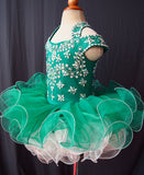 Cute Beaded Bodice Glitz Baby Girl Cupcake Pageant Dress - ToddlerPageantDress