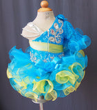 One Sleeve Little Miss/Toddler/Baby Girl/Infant Cupcake Pageant Dress - ToddlerPageantDress