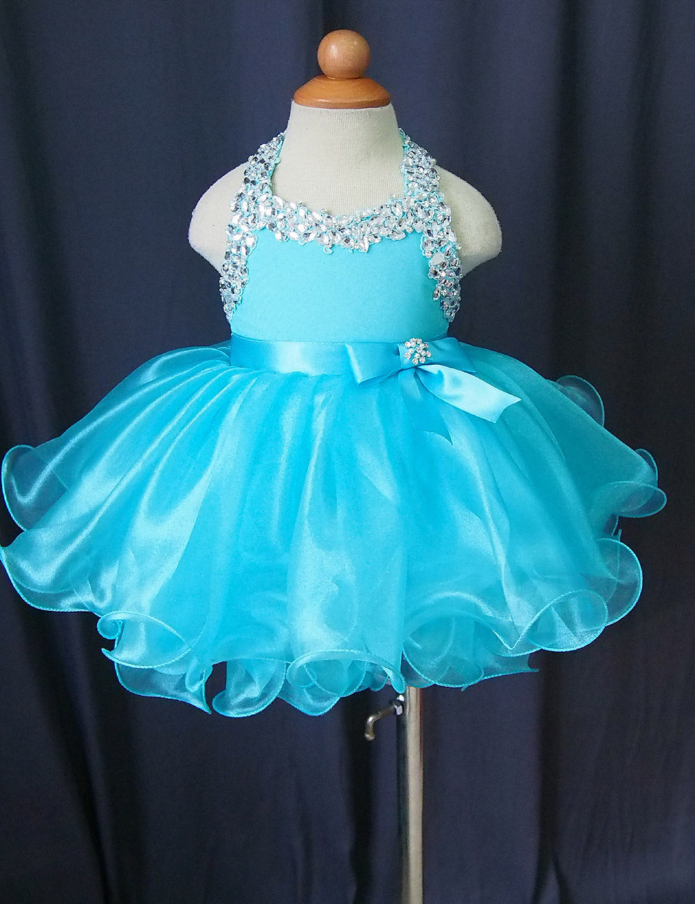 16 color --- Infant/toddler/baby/children/kids glitz Girl's Baby Doll Pageant Dress1~4T G079 - ToddlerPageantDress