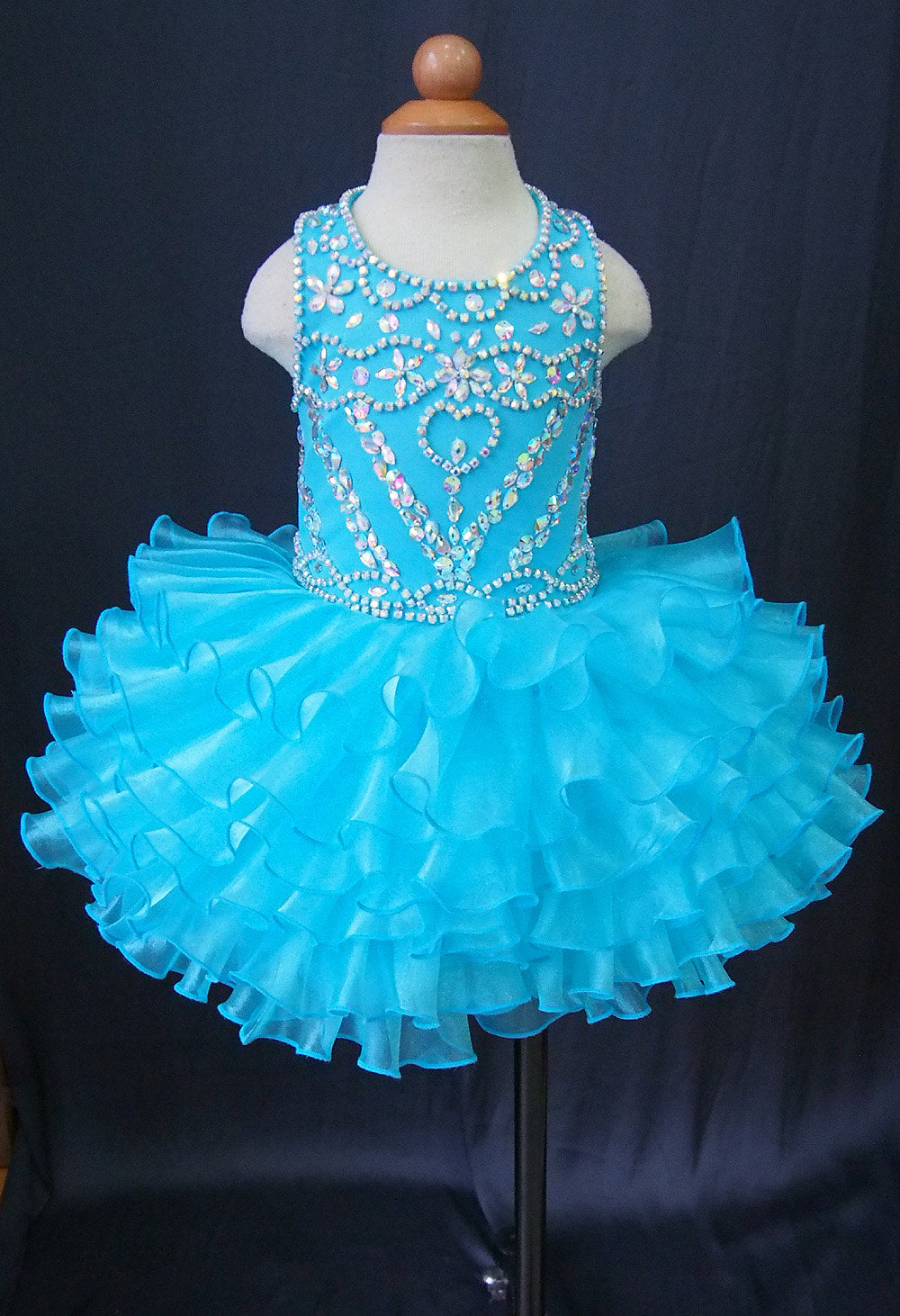 16 color ---Infant/toddler/baby/children/kids Girl's Glitz Pageant Dress/clothing 1~4T G047-2 - ToddlerPageantDress