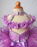 Halter Beaded and Sequins Off the Shoulder Cupcake Pageant Dress - ToddlerPageantDress