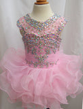 AB Beaded and Lace Bodice Little girl/Baby Pageant Dress - ToddlerPageantDress