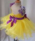 Custom Made Infant/toddler/baby/children/kids glitz Girl's Baby Doll Pageant Dress  1~4T G079B - ToddlerPageantDress