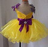 Custom Made Infant/toddler/baby/children/kids glitz Girl's Baby Doll Pageant Dress  1~4T G079B - ToddlerPageantDress