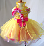 Halter Beaded Bodice Little Miss/Baby Girl/Toddler Baby Doll Pageant Dress - ToddlerPageantDress