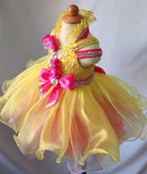 Halter Beaded Bodice Little Miss/Baby Girl/Toddler Baby Doll Pageant Dress - ToddlerPageantDress