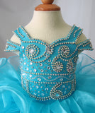 16 Color -- Stunning Beaded Bodice Little Girl Glitz Cupcake Pageant Dress - ToddlerPageantDress