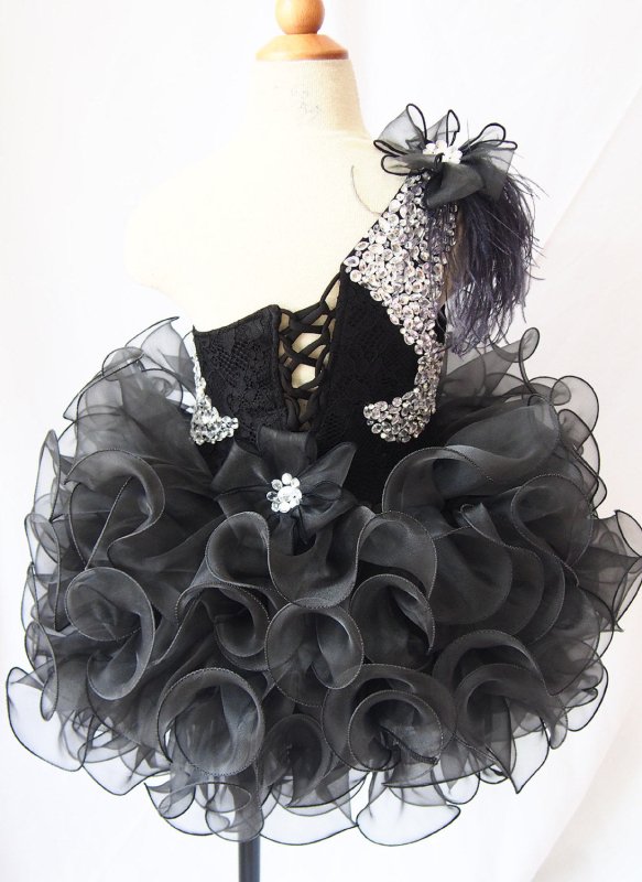 Infant/toddler/baby/children/kids Girl's Black Cupcake Pageant Dress 1~4T G095 - 5 - ToddlerPageantDress