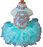 Jennifer Wu Halter Cupcake Pageant Dress With Hair bow - ToddlerPageantDress