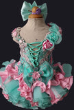 Nobler Toddler/Baby Girl/Infant/ Charming Cupcake Pageant Dress With Hair Bow - ToddlerPageantDress