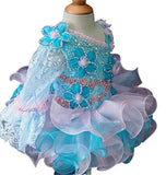 One Lace Sleeve Baby's Glitz Cupcake Pageant Dress For Birthday,Party - ToddlerPageantDress