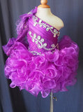 One Sleeve Beaded Bodice Little Girl/baby Miss/Kid/Toddler Pageant Dress - ToddlerPageantDress