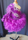 One Sleeve Beaded Bodice Little Girl/baby Miss/Kid/Toddler Pageant Dress - ToddlerPageantDress
