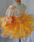 One Sleeve Glitz Cupcake Pageant Dress For Little Girls - ToddlerPageantDress