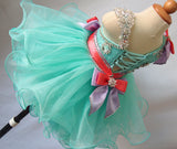 One Shoulder Little Miss/Baby Girl Cupcake Pageant Dress - ToddlerPageantDress