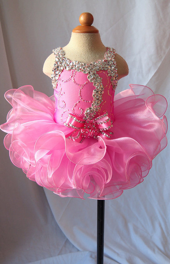 Glitz Beaded Bodice Little Princess/Toddler Cupcake Pageant Dress - ToddlerPageantDress