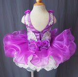 Haler Lace Bling Bling Little Girl Cupcake Pageant Dress - ToddlerPageantDress