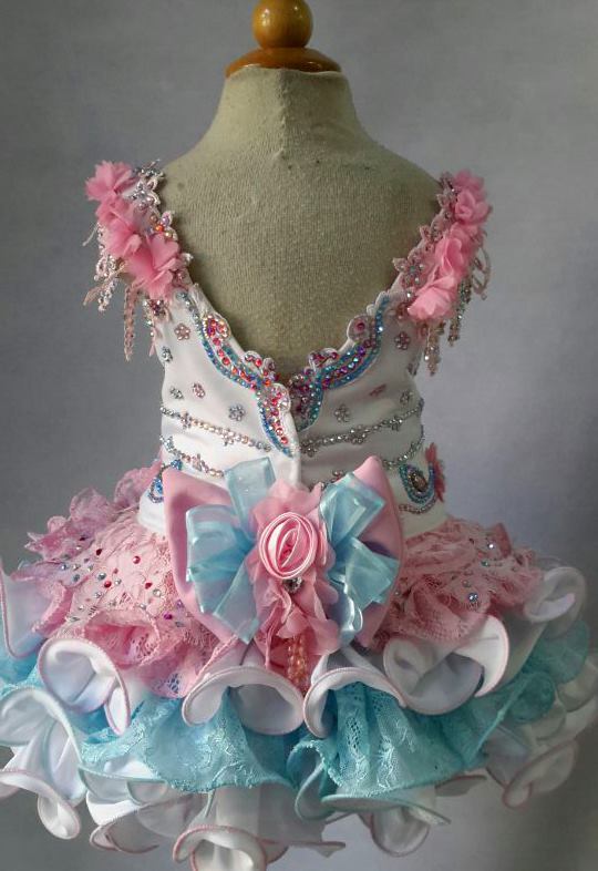 Stunning Beaded Bodice Cupcake Pageant Dress for Pageant Mom's Baby - ToddlerPageantDress