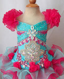Two Pieces Little Girl/Baby Miss/Toddler/Kids Glitz Pageant Dress - ToddlerPageantDress
